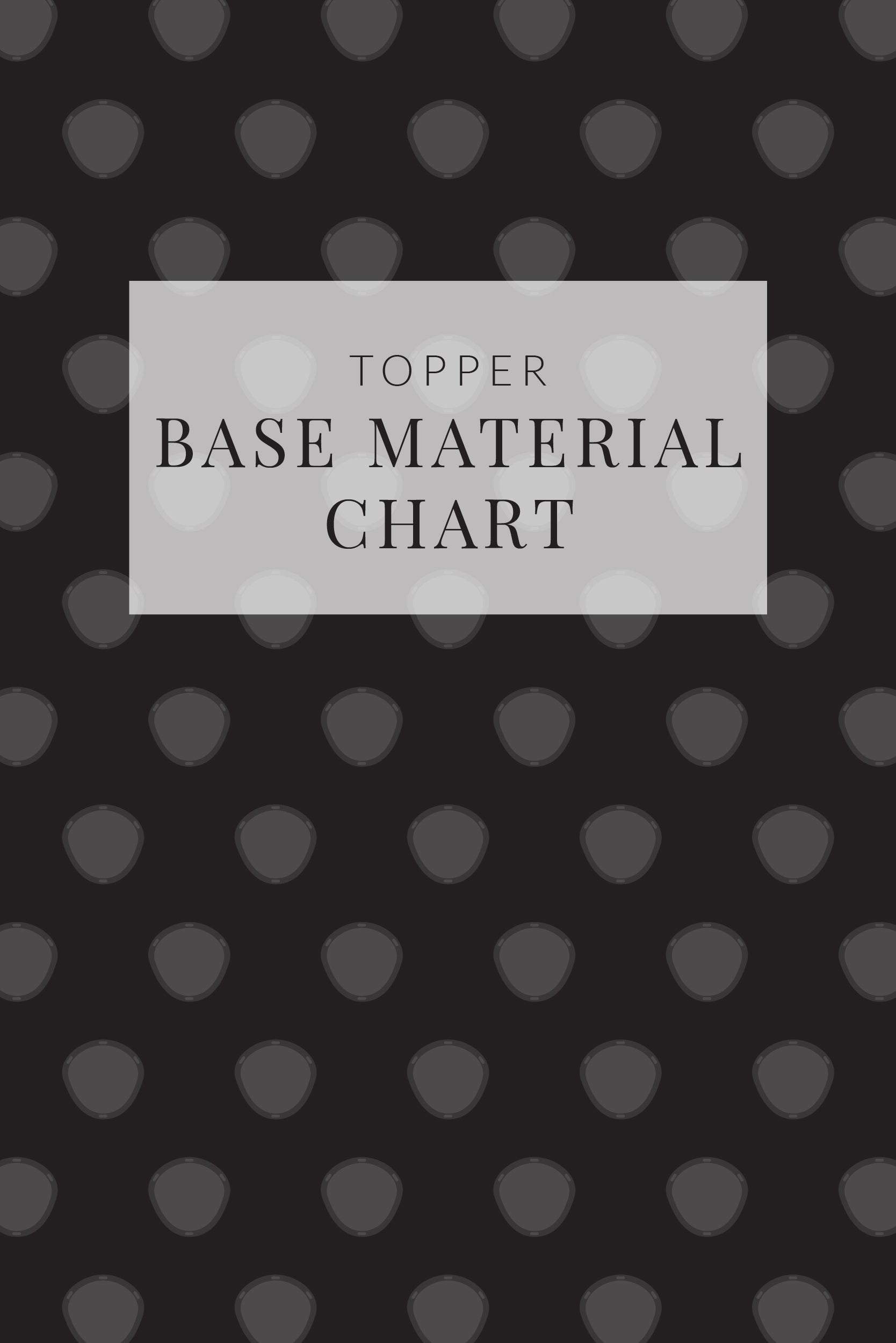Hair Toppers | Base Material Chart