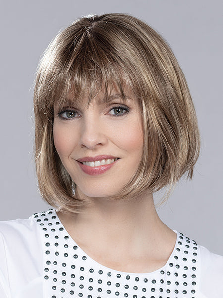 SUE MONO by ELLEN WILLE in DARK SAND ROOTED 14.20.12 | Medium Ash Blonde and Light Strawberry Blonde with Lightest Brown Blend and Shaded Roots