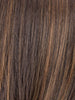 COFFEE BROWN LIGHTED 8.60.20 | Medium Brown and Dark Brown with Light Strawberry Blonde Blend with Highlights Throughout and Concentrated in the Front