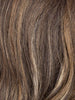COFFEE BROWN LIGHTED 8.6.20 | Medium Brown and Dark Brown with Light Strawberry Blonde Blend with Highlights Throughout and Concentrated in the Front