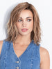 FLOW by Ellen Wille in LIGHT BERNSTEIN ROOTED 12.26.27 | Lightest Brown, Light Golden Blonde, and Dark Strawberry Blonde Blend with Shaded Roots