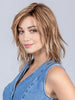 FLOW by Ellen Wille in LIGHT BERNSTEIN ROOTED 12.26.27 | Lightest Brown, Light Golden Blonde, and Dark Strawberry Blonde Blend with Shaded Roots