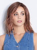 FLOW by Ellen Wille in ROSEWOOD LIGHTED | Medium Brown, Caramel, and Rose Gold blend with Highlights Throughout and Concentrated in the Front