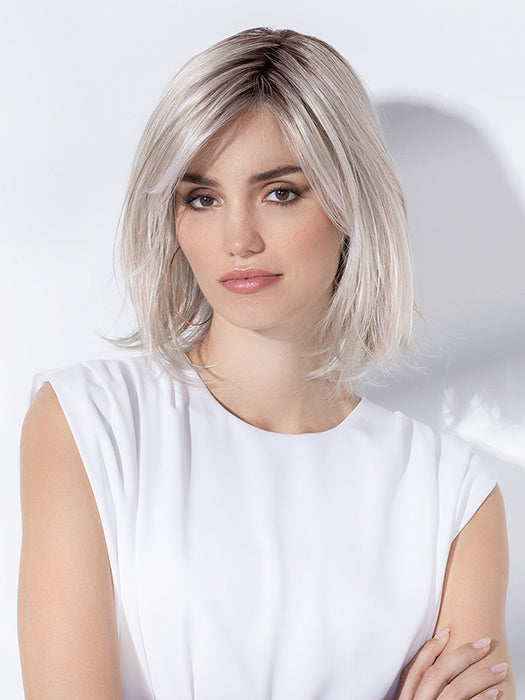 ICONE DELUXE in SILVER BLONDE ROOTED 60.23 | Pearl White and Lightest Pale Blonde Blend with Shaded Roots