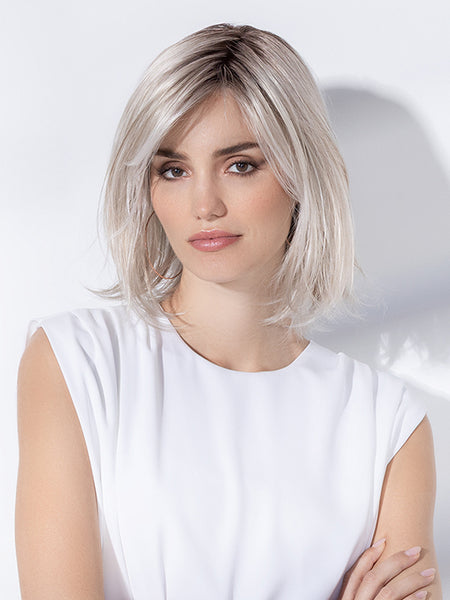 ICONE DELUXE in SILVER BLONDE ROOTED 60.23 | Pearl White and Lightest Pale Blonde Blend with Shaded Roots