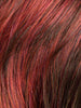 FLAME ROOTED 132.133.6 | Granat Red and Red Violet with Dark Brown Blend and Shaded Roots