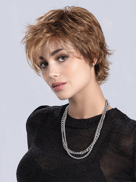 OPEN by Ellen Wille in MOCCA LIGHTED 830.12.20 | Medium Brown Blended with Light Auburn and Lightest Brown and Light Strawberry Blonde Blend with Highlights Throughout and Concentrated in the Front