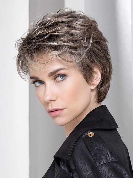 PRIMA SOFT by ELLEN WILLE in DARK SAND SHADED 14.24.12 | Lightest Brown and Medium Ash Blonde with Light Neutral Blonde Blend and Shaded Roots