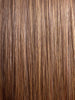MOCCA ROOTED 830.9.27 | Medium Brown, Light Auburn and Medium Warm Brown with Dark Strawberry Blonde Blend and Shaded Roots