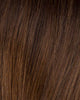 CHOCOLATE TIPPED 6.9.830 | Dark Brown and Medium Warm Brown with Medium Brown Blended with Light Auburn with Tipped Ends and Shaded Roots