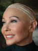 The silicon non-slip grip strip is perfect for those with or without hair! 