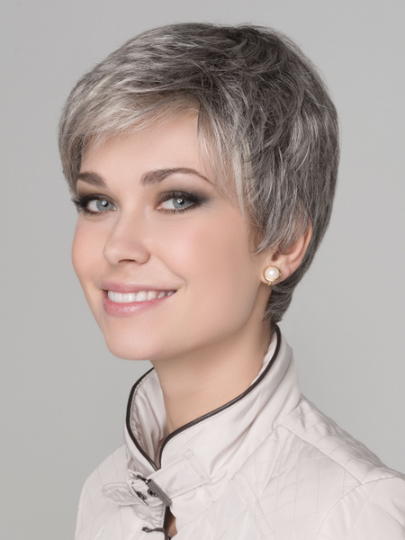 GINGER MONO by ELLEN WILLE in STONEGREY MIX 58.51.56 | Blend of Medium Brown Silver Grey and white | DISCONTINUED COLOR