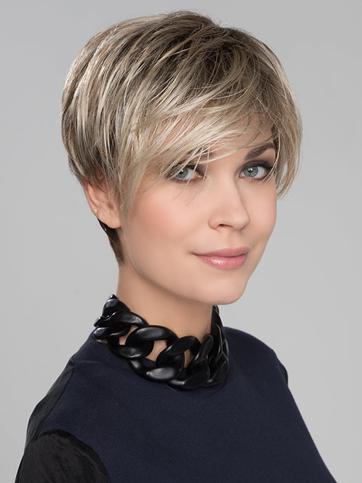 FENJA by ELLEN WILLE in SAND MULTI ROOTED 24.14.12 | Lightest Ash Blonde and Medium Ash Blonde with Lightest Brown Blend and Shaded Roots