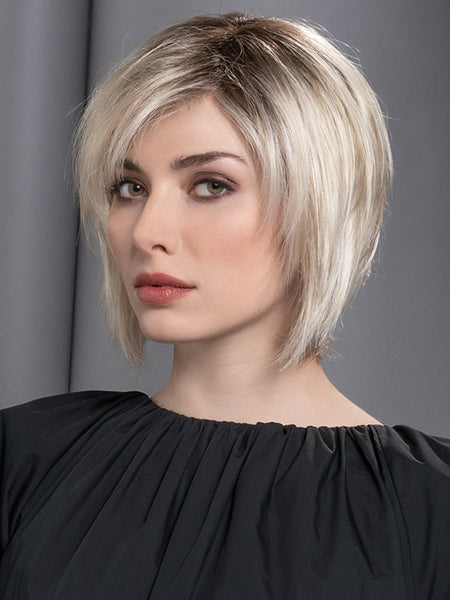 AVA by ELLEN WILLE in CREAM BLONDE SHADED 23.25.1001 | Lightest Pale Blonde and Lightest Golden Blonde with Winter White Blend and Shaded Roots