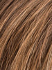 MOCCA ROOTED 830.27.12 | Medium Brown Blended with Light Auburn and Dark Strawberry Blonde with Lightest Brown Blend and Shaded Roots